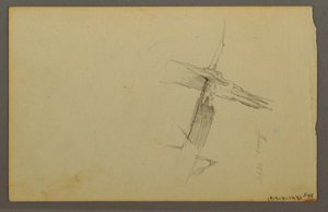 Zeichnung, Wolkenstudie, Hügel, 1844 von Frederic Edwin Church
