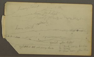 Wolkenstudie über Hügeln, möglicherweise 1857–58
