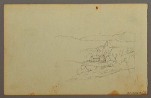 Zeichnung, Wolkenstudie, möglicherweise 1844 von Frederic Edwin Church