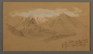 Wolken über Berggipfeln, möglicherweise 1868 von Frederic Edwin Church