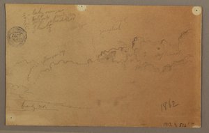 Zeichnung, Bewölkter Himmel, 1863 von Frederic Edwin Church