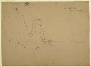 Küste mit "Der alte Mönch nahe Eastport", ca. 1851 von Frederic Edwin Church