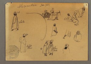 Zeichnung, Figurenstudien, Januar 1868