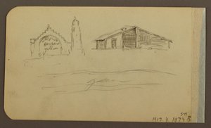 Garten, Haus, Cuautla; Rückseite: Kirche, Scheune, Cuautla, Februar 1885