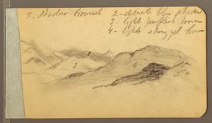 Hügel; Verso: Kopf, 1889 von Frederic Edwin Church