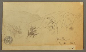 Hügel mit Bäumen, 1860 von Frederic Edwin Church