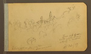 Häuser, Kirchturm von Frederic Edwin Church