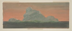 Zeichnung, Eisberg gegen Abendhimmel, Juni 1859 von Frederic Edwin Church