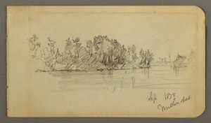 See und bewaldete Küste, 1878 von Frederic Edwin Church