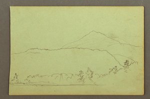 See, Hügelkette, möglicherweise 1856 von Frederic Edwin Church