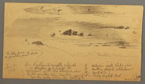 Landschaftsskizze, Hudson Valley, New York, 30. Juni 1866 von Frederic Edwin Church