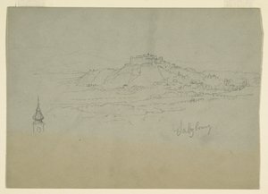 Motiv aus einer Stadt in bergigem Land von Frederic Edwin Church