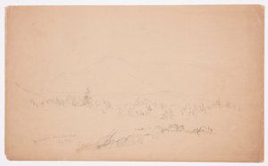 Zeichnung, Mount Katahdin vom Westen, August 1852