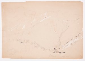 Zeichnung, Mount Katahdin, von Süden gesehen, August 1852