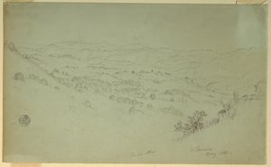 Zeichnung, Berglandschaft, Jamaika, 1865 von Frederic Edwin Church