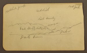 Zeichnung, Berglandschaft; Verso: Inschriften, 1885 von Frederic Edwin Church