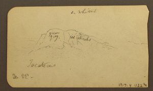 Zeichnung, Berglandschaften; Rückseite: Bergflanke, Tocatecas, 22. Dezember 1884 von Frederic Edwin Church