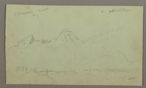 Zeichnung, Berggipfel, möglicherweise 1868