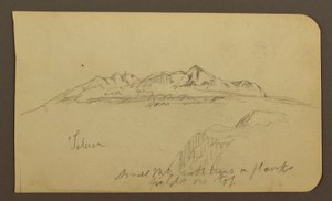 Zeichnung, Gebirgskette, Toluca; Rückseite: Gebirgskette, Toluca, 7. Januar 1885