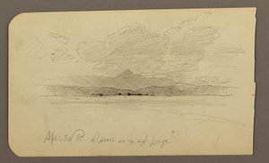 Zeichnung, Berglandschaft, Toluca; Verso: Berg, Toluca, 20. April 1885 von Frederic Edwin Church