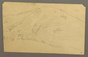 Zeichnung, Berggipfel, 1877 von Frederic Edwin Church