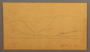Zeichnung, Bergige Bucht, möglicherweise 1859 von Frederic Edwin Church