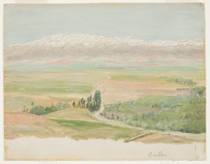 Zeichnung, Berge in der Nähe von Baalbek, Mai 1868