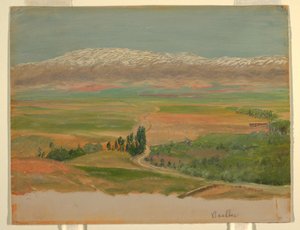 Zeichnung, Berge in der Nähe von Baalbek, Mai 1868 von Frederic Edwin Church