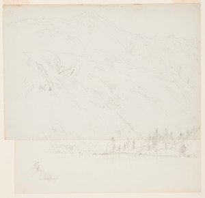 Zeichnung, Berg Katadhin, Maine, 1870–78 von Frederic Edwin Church