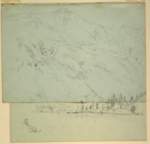 Zeichnung, Berg Katadhin, Maine, 1870–78 von Frederic Edwin Church