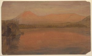 Zeichnung, Mts. Katahdin und Turner vom Lake Katahdin, 1860–78 von Frederic Edwin Church