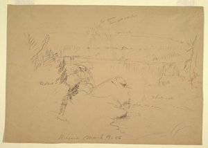 Zeichnung, Niagarafälle, Blick von Goat Island, 19. März 1856 von Frederic Edwin Church