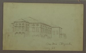 Zeichnung, Altes Haus, Beirut, 1868 von Frederic Edwin Church