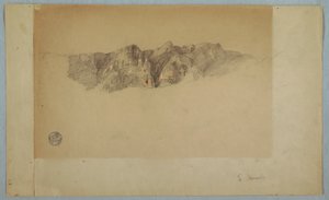 Teil einer zerklüfteten Bergkette, wahrscheinlich Ecuador oder Kolumbien, 1853 oder 1857 von Frederic Edwin Church
