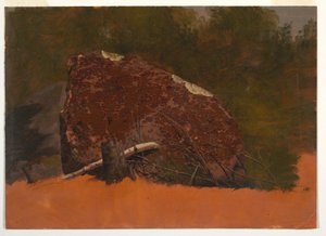 Zeichnung, Möglicherweise Mt. Desert, Insel, Felsen, ca. 1845 von Frederic Edwin Church