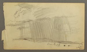 Zeichnung, Regen und Sonne (Maine?), möglicherweise 1860 von Frederic Edwin Church