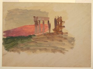 Schnelle Skizze des Tempels von Korinth von Frederic Edwin Church