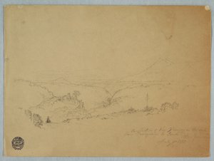 Erinnerung an die Landschaft auf der Straße von Fusugasuga nach Pandi, Neu-Granada, Kolumbien, 11. Juli 1853