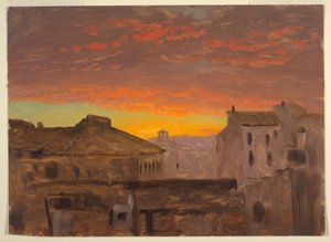 Rom, Dächer bei Sonnenuntergang, 1868–69 von Frederic Edwin Church