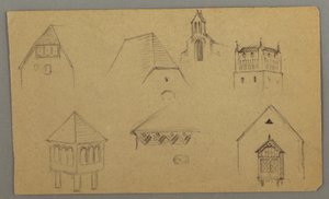 Dachstudien, Österreich (?), 1868 von Frederic Edwin Church