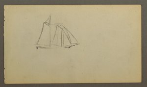 Segelboot auf Wellen reitend, möglicherweise 1860 von Frederic Edwin Church