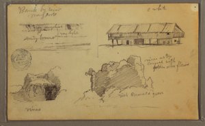 Skizzen, Ecuador oder Kolumbien; Verso: Skizzen, Ecuador oder Kolumbien, 1857 von Frederic Edwin Church