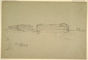Skizzen, Paestum, Süditalien, April 1869 von Frederic Edwin Church