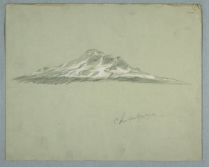 Schneebedeckter Gipfel des Chimborazo, Ecuador, Juli 1857 von Frederic Edwin Church