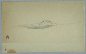 Verschneiter Gipfel des Vulkans, 1850–60