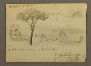 Petersdom und Vatikanstadt (von Norden gesehen), Rom, Italien, Januar 1869 von Frederic Edwin Church