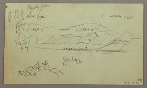 Zeichnung, Steinbogen, Steinsockel, 27. April 1868 von Frederic Edwin Church