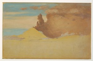 Studie von Cotopaxi, ausbrechend, Ecuador, 1853 von Frederic Edwin Church
