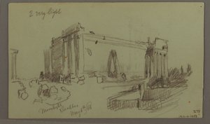 Studie von Tempelruinen, 8. Mai 1868 von Frederic Edwin Church