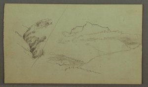 Gipfel über den Wolken, schmales Tal, möglicherweise 1868